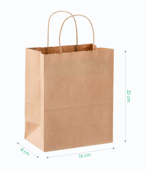 MPTG002 - 22x16x8 cm - Kraft Paper Bag