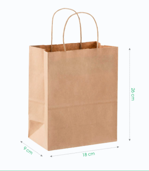 MPTG003 - 26x18x9 cm - Kraft Paper Bag